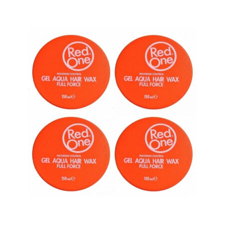 red-one-aqua-hair-gel-wax-orange-150ml-4x